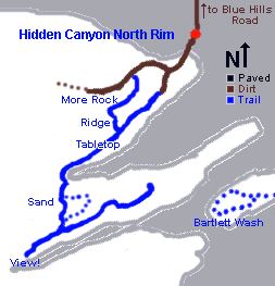 Hidden Canyon North Trail Map
